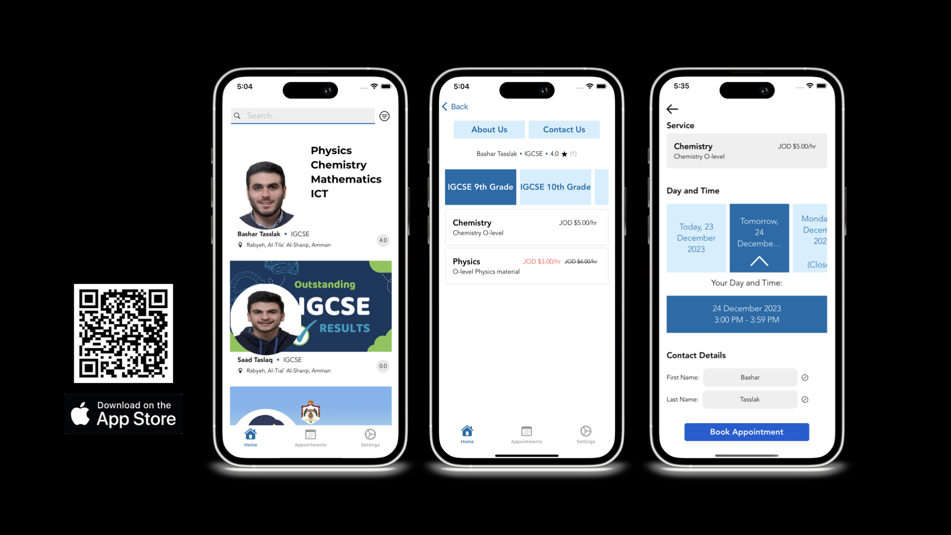 Amman Tutors App Preview